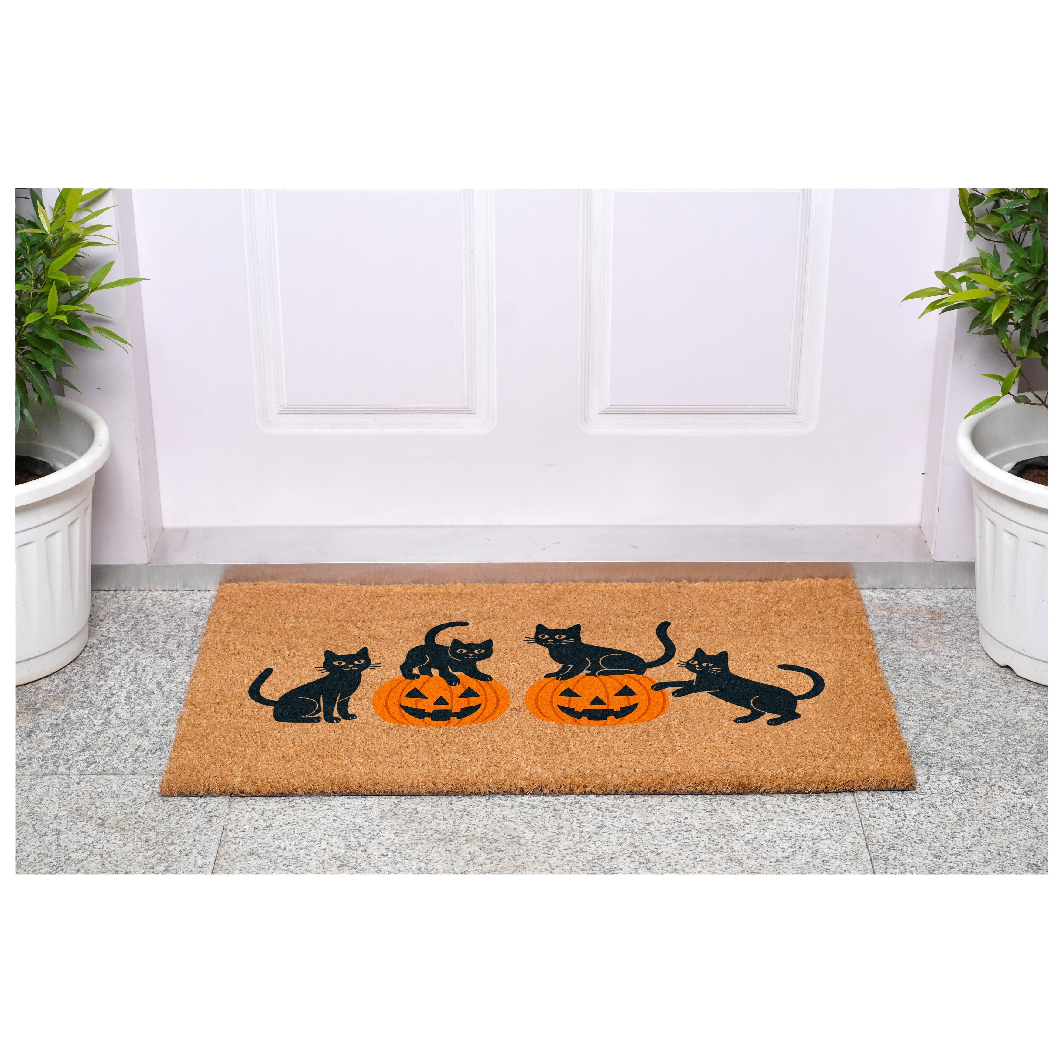 Mischief Halloween Cats Doormat, 24" x 36"