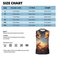 thumbnail image 6 of Uemuo Red And Gray Flame Fox Pattern Men's Sleeveless T-Shirt,Muscle Athletic Tank Top, Moisture-wicking Quick-dry Breathable Classic Tee Top for Gym Run Outdoor Sports-, 6 of 8