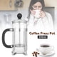 thumbnail image 2 of Cafetera de vidrio de acero inoxidable de 350ml filtro francés émbolo de prensa para té y café ANGGREK Otros, 2 of 8