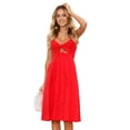 thumbnail image 6 of NAYAOTO Women 2026 Summer Dresses Tie Front V-Neck Spaghetti Strap Button Down A-Line Backless Swing Midi Dress, 6 of 6