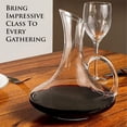 thumbnail image 3 of Chef's Star 61 Ounce Wine Decanter with Aerator, Wine Carafe Set with Stemmed Glasses, With Handle Wine Decanter Set and 6 Glasses, 3 of 6
