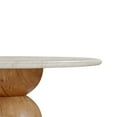 thumbnail image 3 of Pemberly Row Travertine Concrete Indoor / Outdoor 54" Round Dining Table, 3 of 6