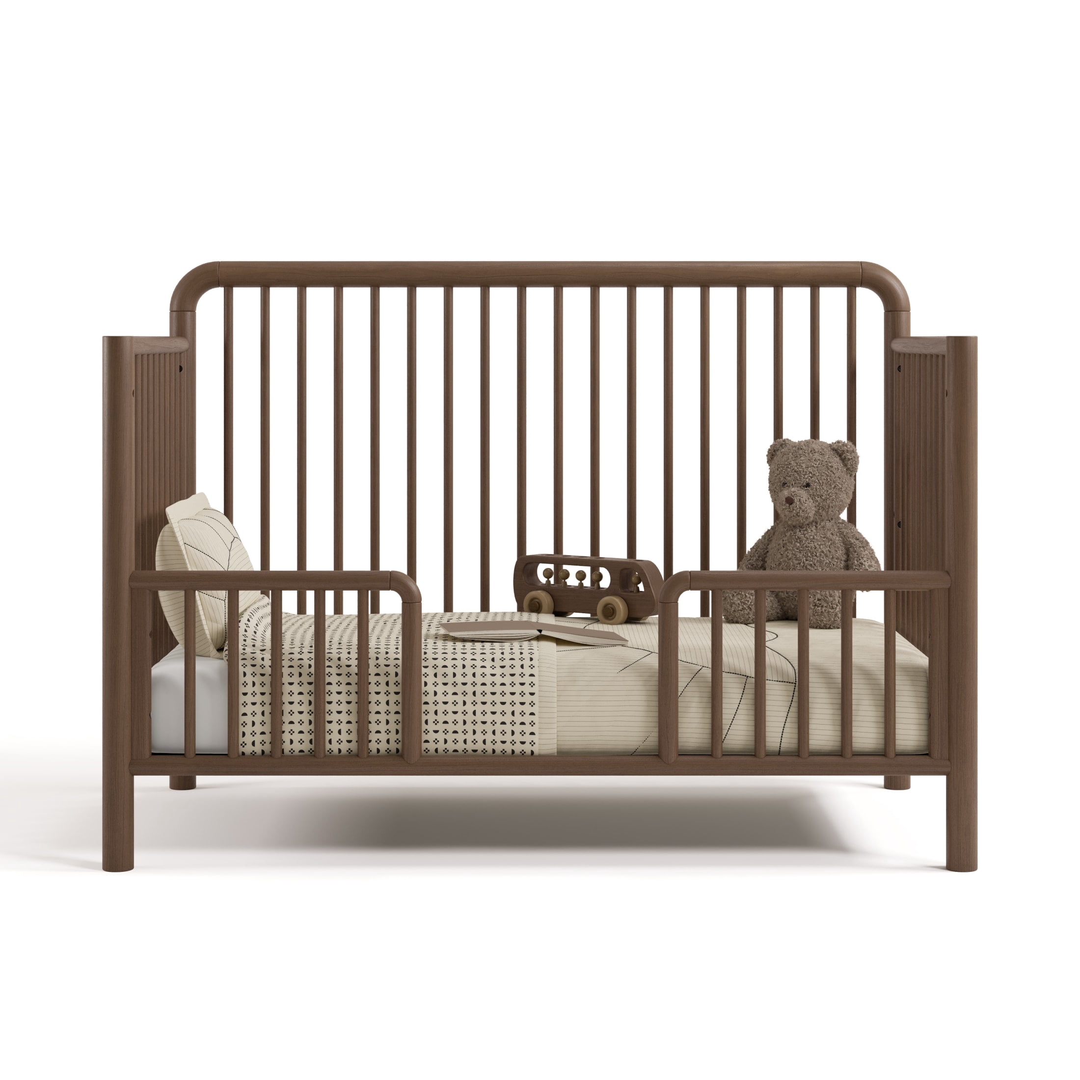 Storkcraft Porto 5-in-1 Convertible Crib with Bonus Toddler Guardrail - Hazelnut