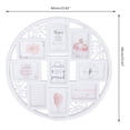 thumbnail image 3 of Miumaeov Round Wall hanging Picture Photo Collage Frame White Photo Frame for 9 Photos, 3 of 9