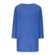 thumbnail image 4 of Suéteres Umfun para mujer, sueltos, informales, de punto, lisos, estampados, cuello redondo, manga 3/4, suaves al tacto, ligeros, azul, talla 3XL, 4 of 5