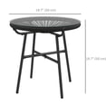 thumbnail image 2 of Round PE Rattan Side Table with Tempered Glass Top, Black Outdoor Accent Coffee Table with Powder Coated Metal Frame for Patio, Garden, and Backyard, 19.7" x 19.7" x 19.7", 2 of 7