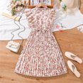 thumbnail image 2 of Pounoo New Dresses For Kids Fashion Spring And Summer Sleeveless Round Neck Short Sleeved Pleated Skirt Dress Princess Skirt Dresses For Girls 10-12, 2 of 9