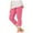 Z02-Pink, variant on Girls Jeans Solid Color Knitted Stretch Pencil Pants Elastic Waist Bottoms Casual Joggers Trousers Black 3-4 Years