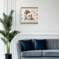 thumbnail image 2 of Canvas Print Wall Art Farmhouse Coffee Time Gnome Beans Brown Plaid Country Framed Canvas Art Wall Decor Pictures Painting Morden Artwork for Living Room Bedroom, Ready to Hang, 20"x20", 2 of 4