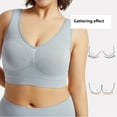 thumbnail image 6 of Comfortable 3-Pack Seamless Sports Bras with Removable Pads Medium Support Yoga and Sleep Bras for Women, Wire-Free, 6 of 6