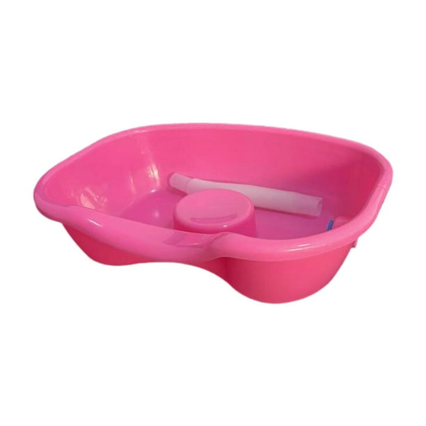 Cuenca de lavado para el cabello para la cama, la bandeja de lavado de cabello, el lavado de accesorios para el baño, de enjuague para Rosa