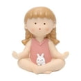 thumbnail image 1 of Estatua de Meditación Bunny Girl Sunnimix Resina Estilo loto 6x4,5x7 cm, 1 of 8
