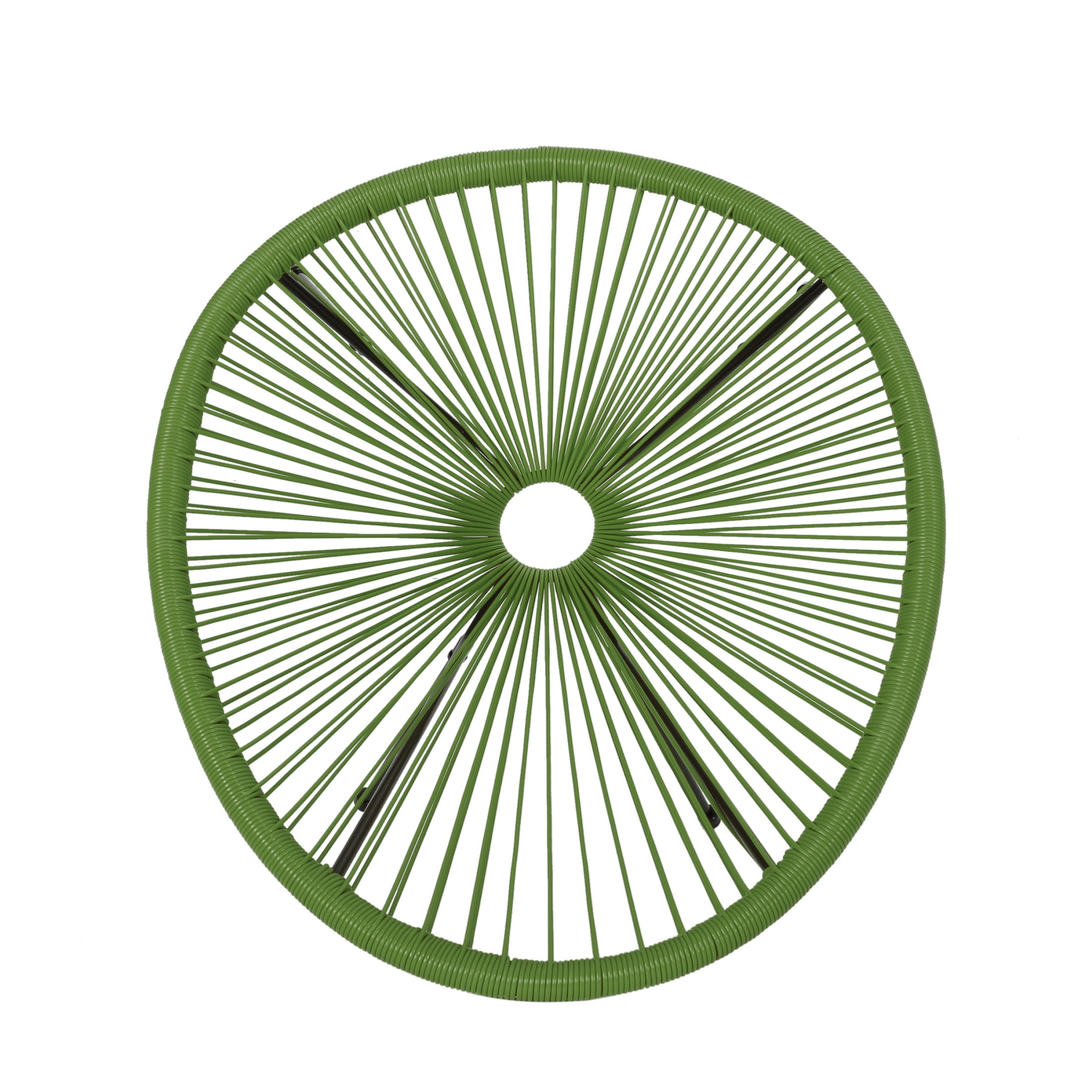 Christopher Knight Home Outdoor Hammock Weave Chair with Steel Frame, Green, Set of 2