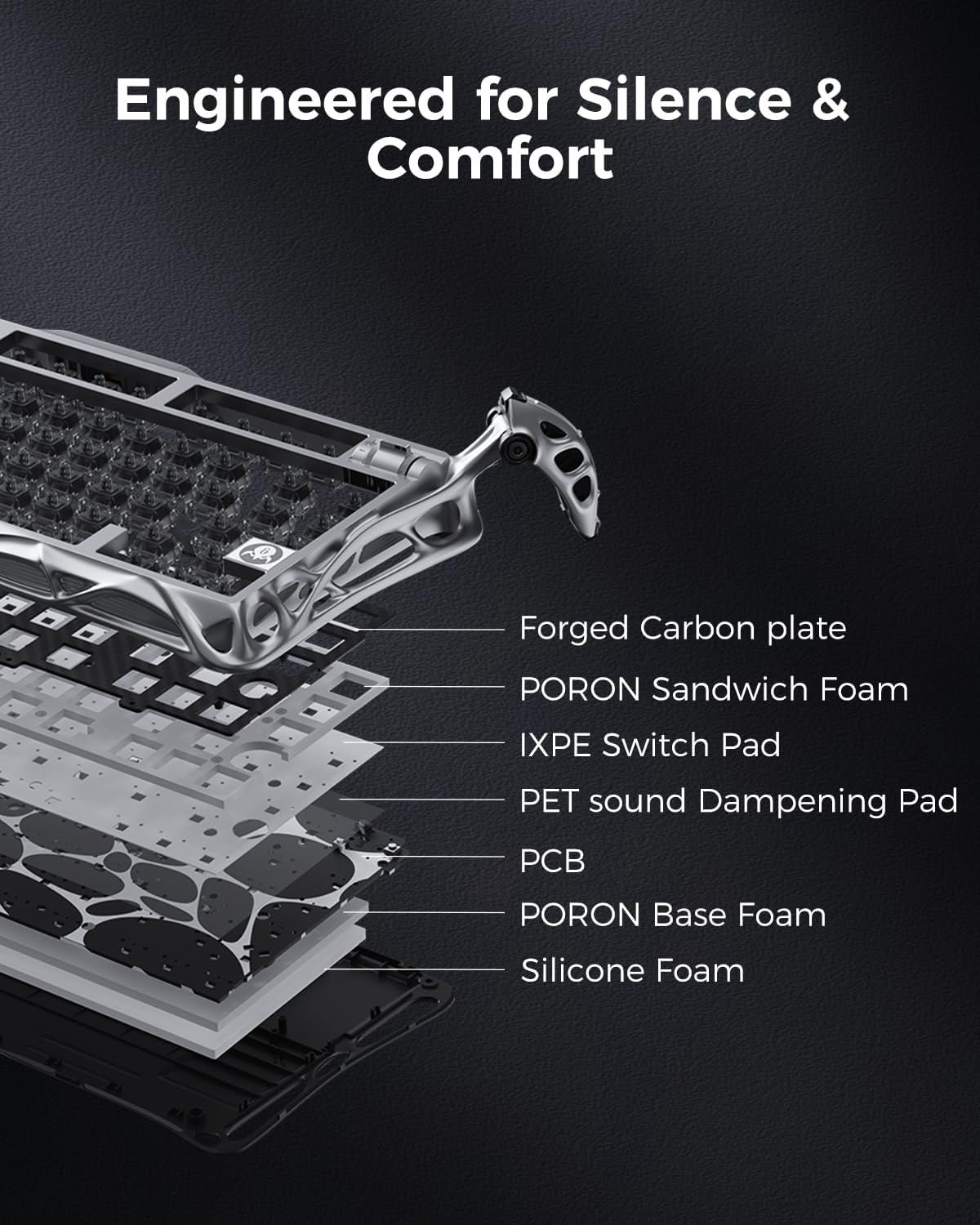 GravaStar Mercury V75 Pro HE 75% Hall Effect Magnetic Switch Gaming Keyboard – Wired, Hot-Swappable, 8000Hz Polling, Dual-Zone RGB, Semi-Aluminum Frame with Alien Legs – Cyberpunk