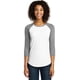 thumbnail image 1 of Camiseta ajustada Very Important de manga 3/4 raglán L Light Heather Grey/ White Distrito 1200184, 1 of 1