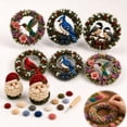 thumbnail image 7 of Cozy Nature 3D Fabric Poke Art Kit, Christmas No Sew Punch Needle Craft, Cardinal Red Bird Wreath Handmade Decor Kit for Adult Beginner Craft Enthusiasts, 7 of 7