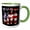 Green/White, variant on 3drose, United We Stand Flag People, 11oz Two-tone Red Mug