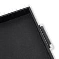 thumbnail image 3 of Decorative Serving Tray-Black Shagreen Square with Stainless Steel Silver Handles 18.11 X 18.11 X 1.96" Polyurethane, 3 of 4
