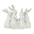 thumbnail image 4 of Creative Co-Op Whitewashed Polyresin Bunny Rabbit Quartet, 4 of 6