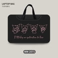 thumbnail image 4 of Sanrio anime series Kuromi-bolsa negra para ordenador portátil, bolsa de almacenamiento bonita de dibujos animados para mujer, iPad air14/11 /14/16 pulgadas, regalo sorpresa, 4 of 5