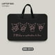 thumbnail image 4 of Sanrio anime series Kuromi-bolsa negra para ordenador portátil, bolsa de almacenamiento bonita de dibujos animados para mujer, iPad air14/11 /14/16 pulgadas, regalo sorpresa, 4 of 5