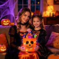 thumbnail image 5 of Light Up Halloween Bucket Led Halloween Basket Trick Or Treat Bags Glow In The Dark Bucket Candy Bucket Bags Reusable Goody Candy Bucket Halloween Birthday Party Favor Supplies 10.24 Inch, 5 of 7