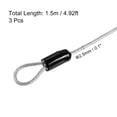 thumbnail image 2 of Unique Bargains Security Cable 2.5mm x 1.5m/5ft Coated Luggage Lock Wire Rope with Double Loop, Clear, 3 Pack, 2 of 5