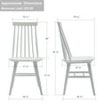 thumbnail image 5 of Duhome Dining Chairs Set of 2 with Solid Wood Slat Back Farmhouse Dining Room Chairs for Kitchen Windsor Chair White, 5 of 7