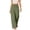 Green, variant on Women's High Waist Wide Leg Pants with Pockets, Elastic Drawstring Waist Flowing Beach Pants, Casual Palazzo Pants for Summer, Breathable Rayon Wide Leg Trousers for Vacation Grey S