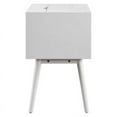 thumbnail image 5 of Modway Ember Wood Nightstand With USB Ports in White White, 5 of 10