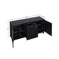 thumbnail image 3 of Manhattan Comfort Sheridan 59.05 Buffet Moderne en Canne avec Tablettes Ajustables, Noir, 3 of 5