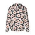 thumbnail image 3 of Daiia Daisies Flowers UPF 50+ Sun Protection Hoodie Jacket Lightweight Long Sleeve Sun Shirt for Women Men with Pocket Hiking Outdoor-3X-Large, 3 of 9