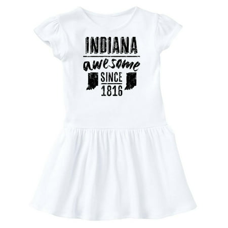 

Inktastic Indiana Awesome Since 1816 Gift Toddler Girl Dress