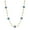 Light Blue, variant on 1928 Jewelry Women's Gold Tone Emerald Green Austrian Channel Crystal Faux Pearl Pendant Necklace 16" + 3" Extender