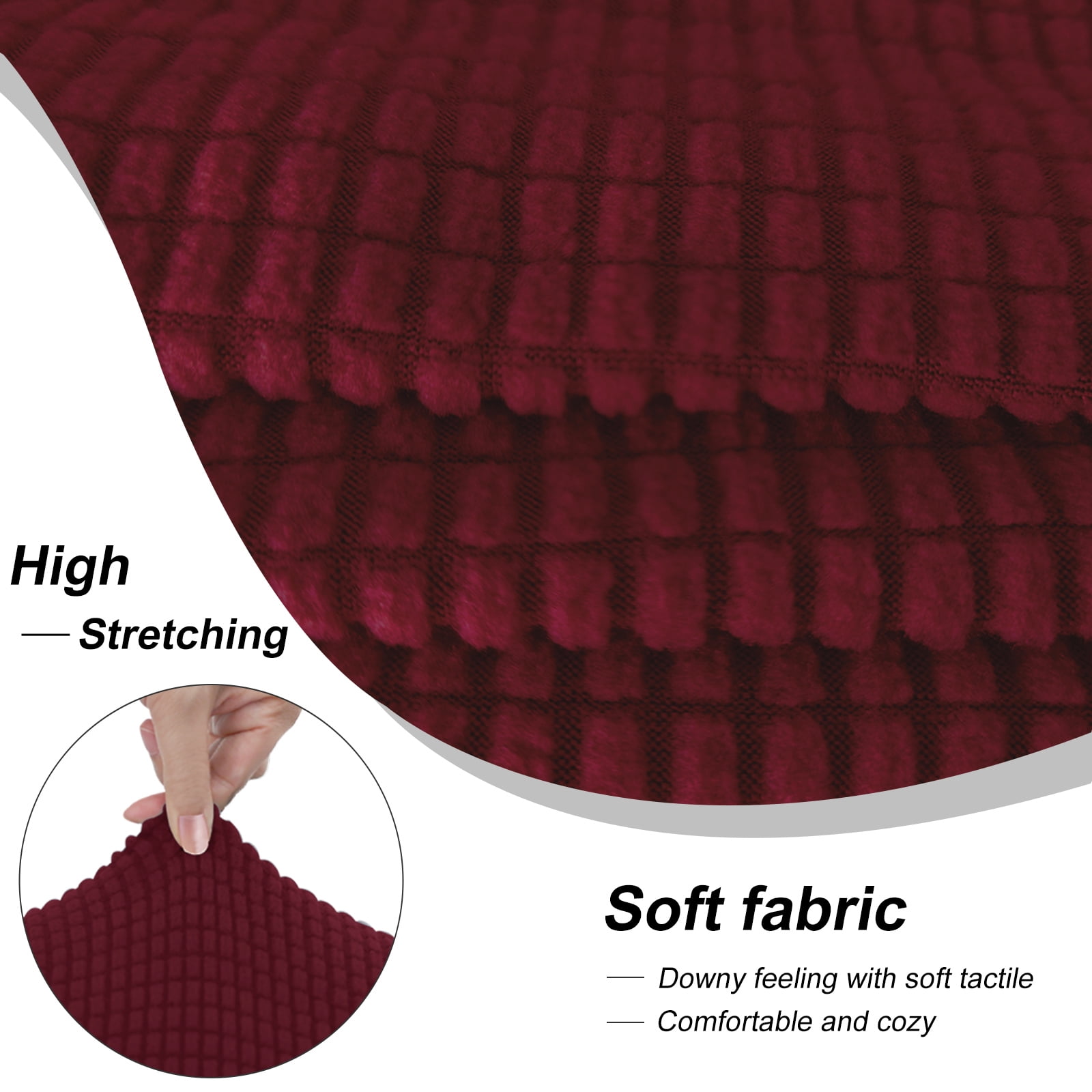 Luxshare Home Stretch Loveseat Cover for Soft Protector Couch Cover,Sofa Covers Washable Pet Friendly Non Slipcover(Loveseat/Burgundy)
