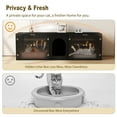 thumbnail image 4 of Cat Litter Box Enclosure for 2 Cats, Litter Box Furniture with Double Room, Central Entry, and Dual Use as TV Stand for Living Room, Black (Grounded Version), 4 of 8