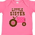 thumbnail image 4 of Inktastic Pink Tractor Little Sister Girls Baby Bodysuit, 4 of 5