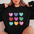 thumbnail image 5 of 2025 Women Valentines Day Sweatshirts Heart Love Print Long Sleeve Crewneck Pullover Shirts Valentine's Day Gifts Casual Shirt(Black,S), 5 of 8