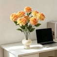 thumbnail image 6 of 3 Pcs Artificial Mums Flowers for Outdoor, UV Resistant Fake fall Chrysanthemums Marigold Plant, Autumn Floral Arrangements for Outside, Garden, Yard, 6 of 6