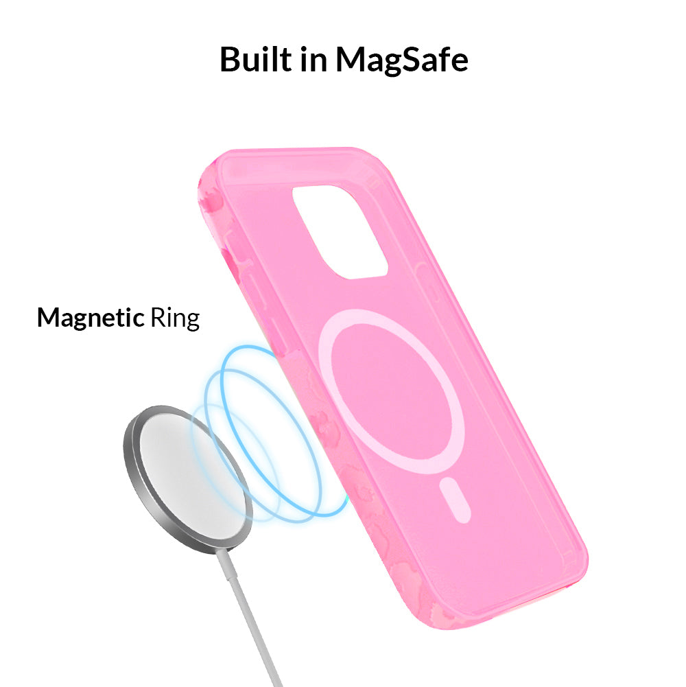 Velvet Caviar iPhone 12 Mini Case MagSafe Compatible - Cute Protective Phone Cases for Women - Hot Pink Leopard