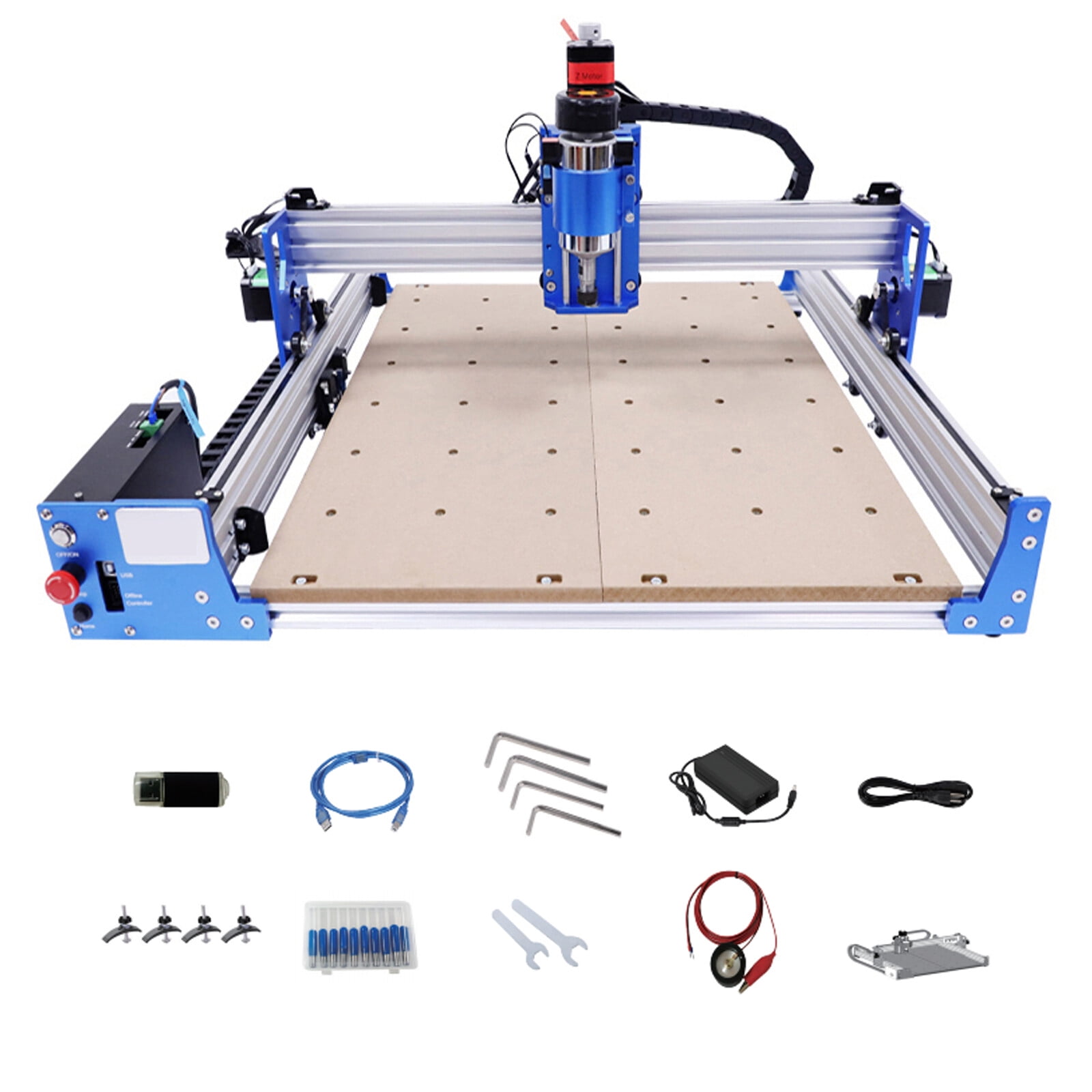 4040 CNC Router Machine,Engraving Machine,Aluminum Frame USB Engraver,100W Machine Engraving for Carving Cutting Wood Acrylic MDF Nylon