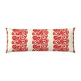 thumbnail image 2 of Disketp Flowers Red Beige Print Body Pillow Cover - Super Soft 20x54 Body Pillow Case,Long Side Hidden Zipper, 2 of 8