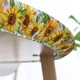 thumbnail image 6 of Sunflower Tablecloth Round Yellow Floral Table Cloth Washable Fitted Tablecloth Reusable Farmhouse Sunflower Table Cover for Home Parties Picnic Party Table Decor (Fit 40”-44” Round Tables), 6 of 8