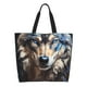 thumbnail image 1 of Easygdp Vintage Blue Floral Wolf Bolsas Tote para Mujer, Bolsos de Hombro para Viaje, Bolsos de Mano de Gran Capacidad para Compras y Trabajo, 1 of 8