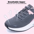 thumbnail image 4 of AOV Women's Arch Support Walking Shoes - Orthopedic Sneakers for Plantar Fasciitis Pain Relief GrayPink US Size 8, 4 of 5