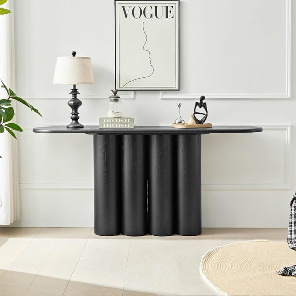 YWEN 67'' Modern Console Table for Entryway with Unique Cylinders Legs, Long and Narrow Foyer Table Sofa Table for Living Room Hallway