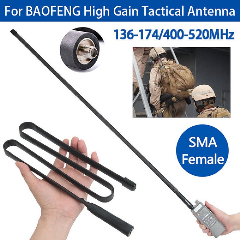 64CM Gooseneck CS Tactical Antenna SMA-Female VHF/UHF Dual Band Antenna for  Baofeng UV-5R UV-82 Kenwood Radio Walkie TalkieAR-F8 - AliExpress