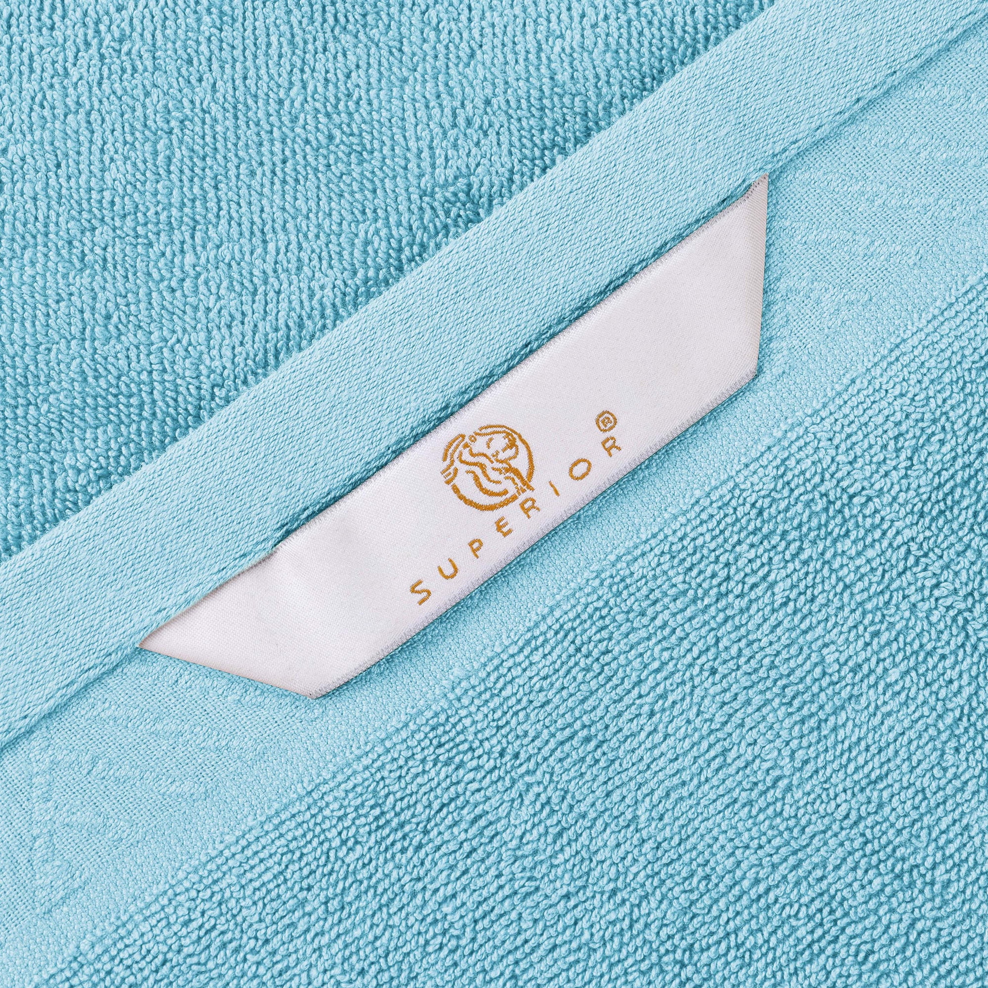 Superior Basketweave Egyptian Cotton Solid 3 Piece Towel Set, Sky Blue