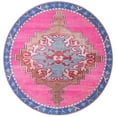 thumbnail image 3 of Unique Loom Timeless Collection Area Rug - Thomas (7' 7" Round Fuchsia/Blue), 3 of 6