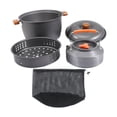 thumbnail image 1 of Olla para acampar, accesorios portátiles con tapa, tetera, vajilla, olla para cocinar con cafetera de 11L, 1 of 9